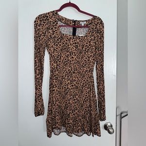 Nordstrom, mini leopard print dress. Size small.